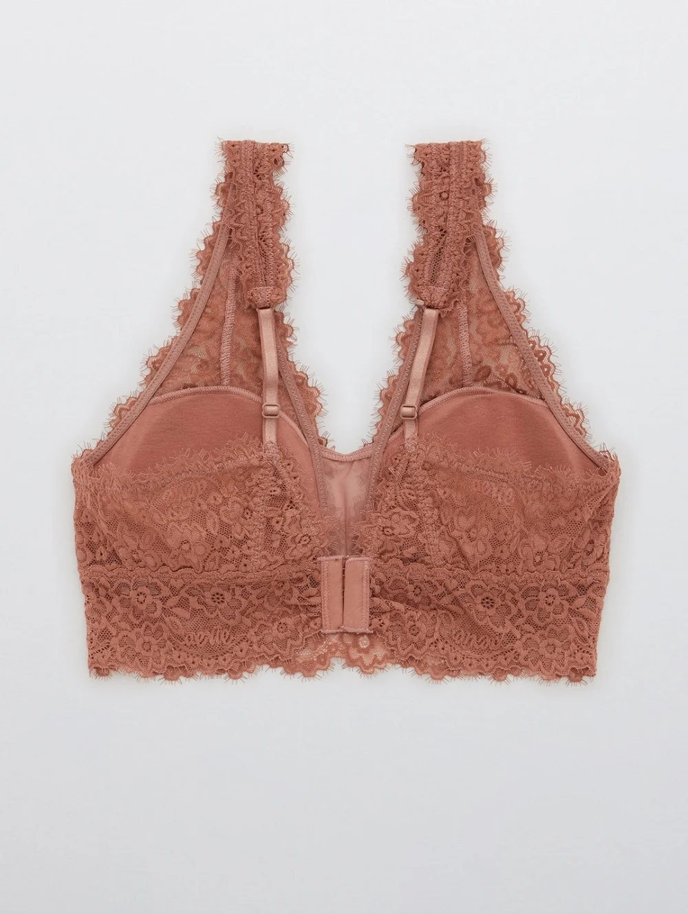 AERIE💫Eyelash Lace Padded Plunge Bralette SIZE M